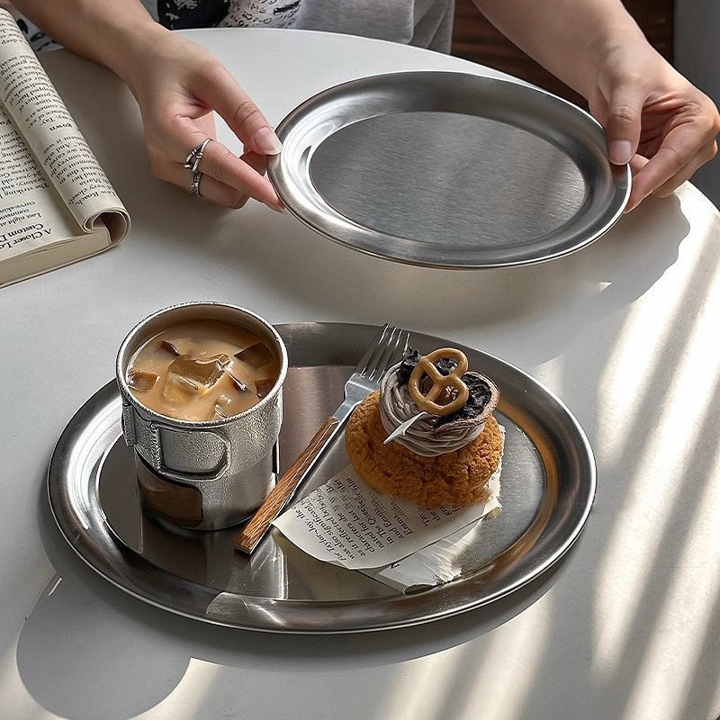 Kitchen Baking Dishes - Stainless Steel Storage Tray,Thickened Oval Fruit