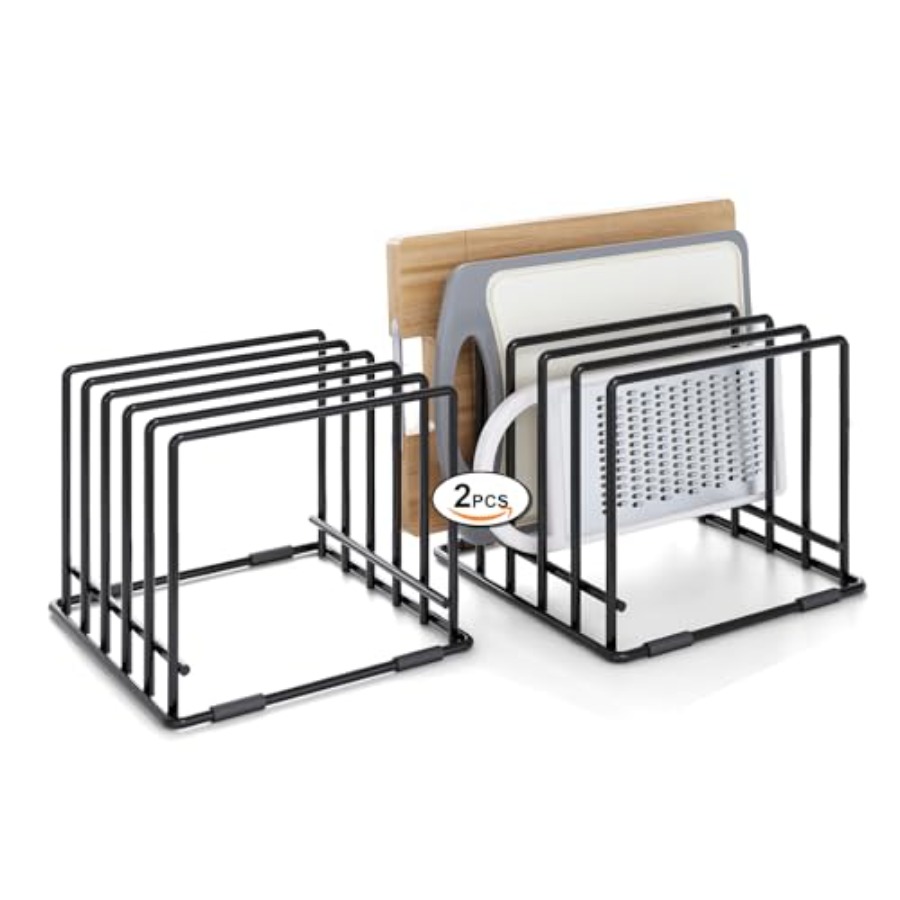 Kitchen Cabinet Baking Organizer - 2-pack 5-slot baking storage scratch-resistant cookie