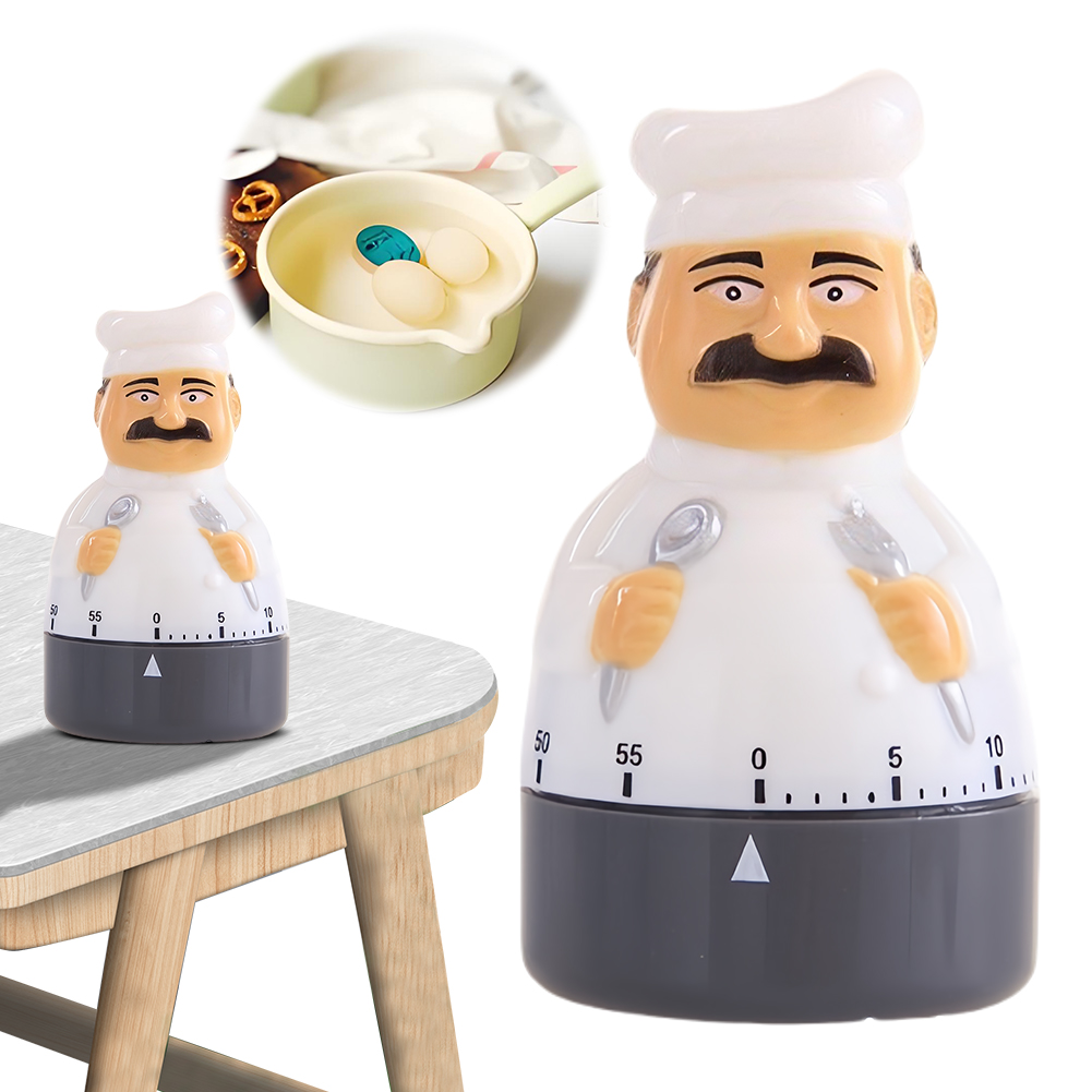 Baking Kitchen Hourly - Countdown Electronic Timer Cartoon Chef Shaped