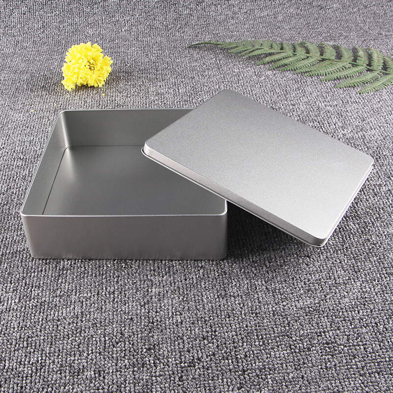 Kitchen Baking Storage Containers - 20cm Large Sliver Cookies Tin Storage