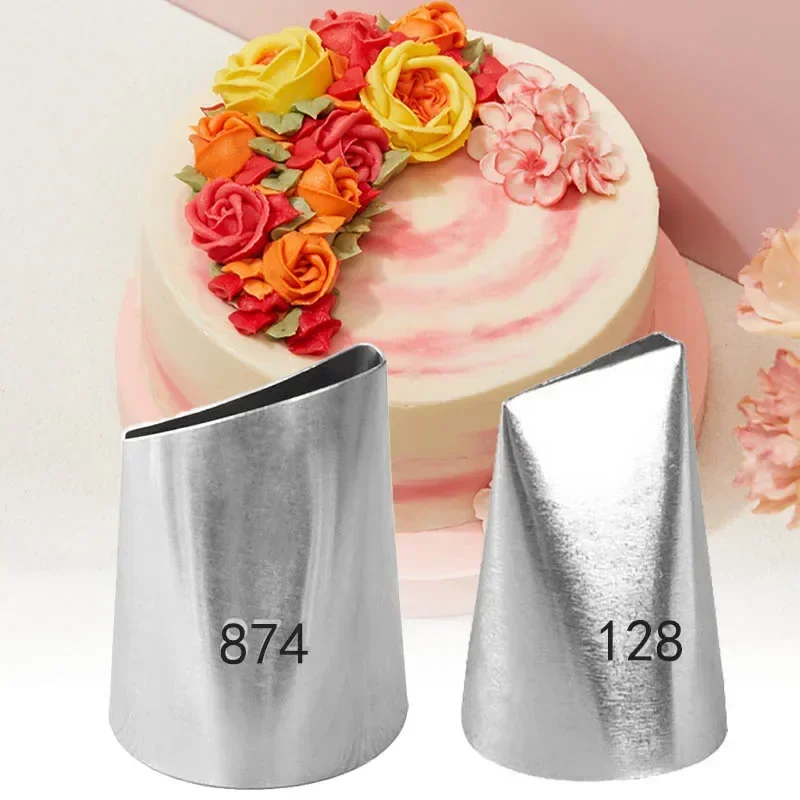 Decorating Tip Set - #128 #874 Large Rose Piping Nozzle