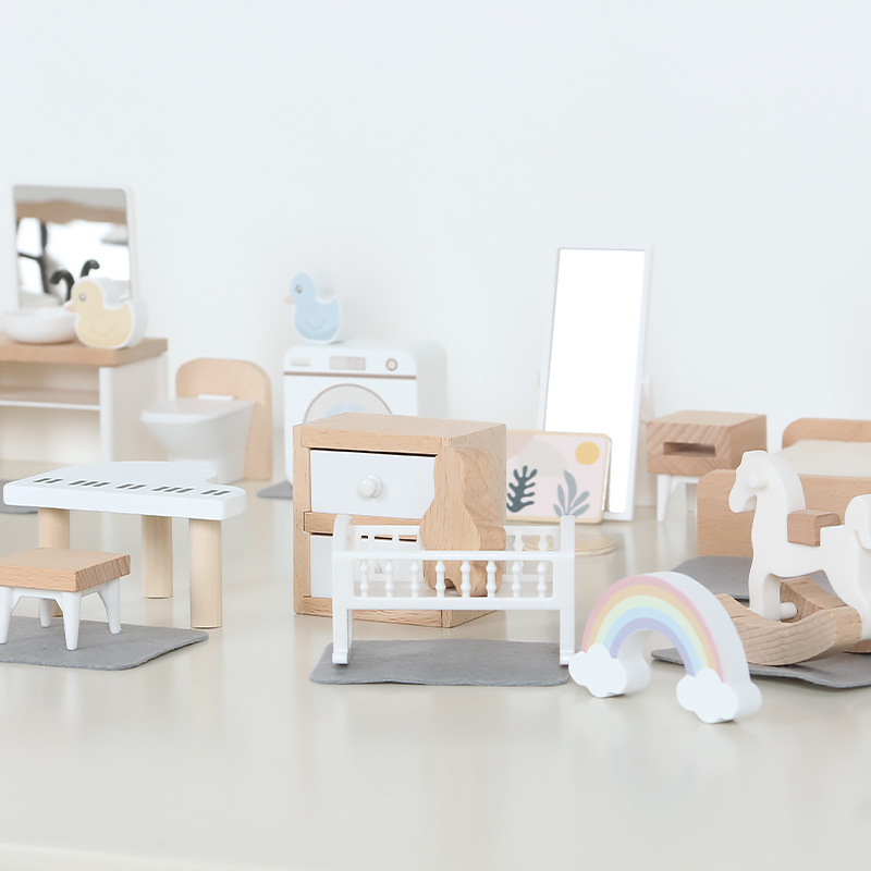 Kitchen Q - Modern dollhouse furniture kitchen wood miniature