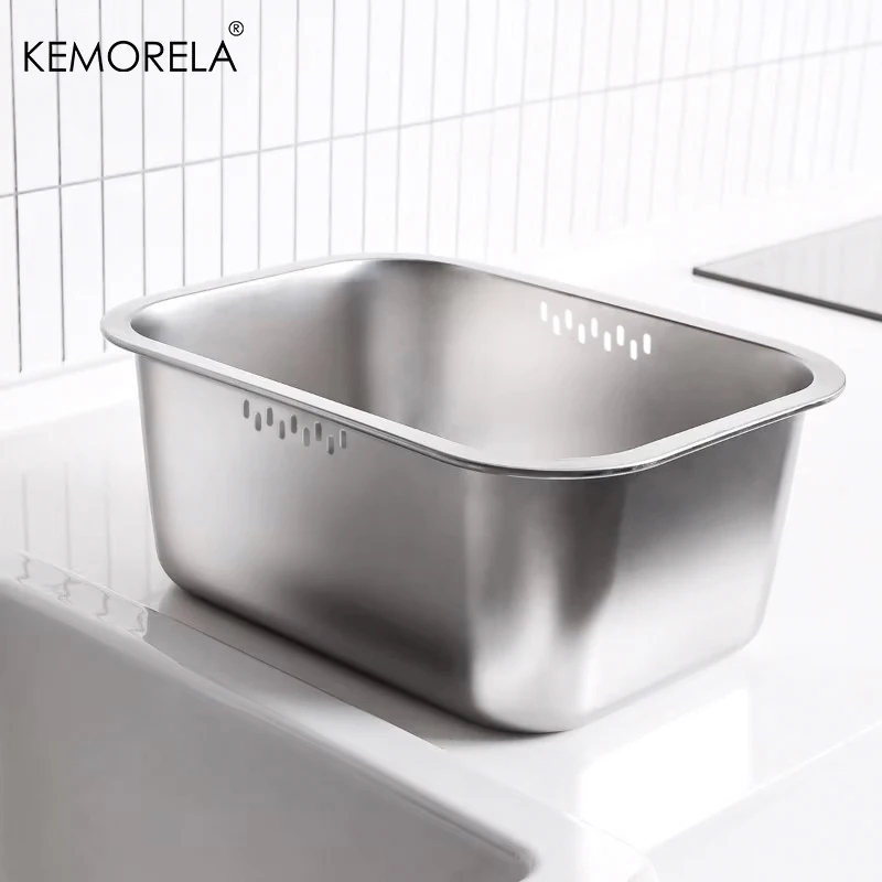 Kitchen Up - 10L Portable Stainless Steel Washing-up Bowl