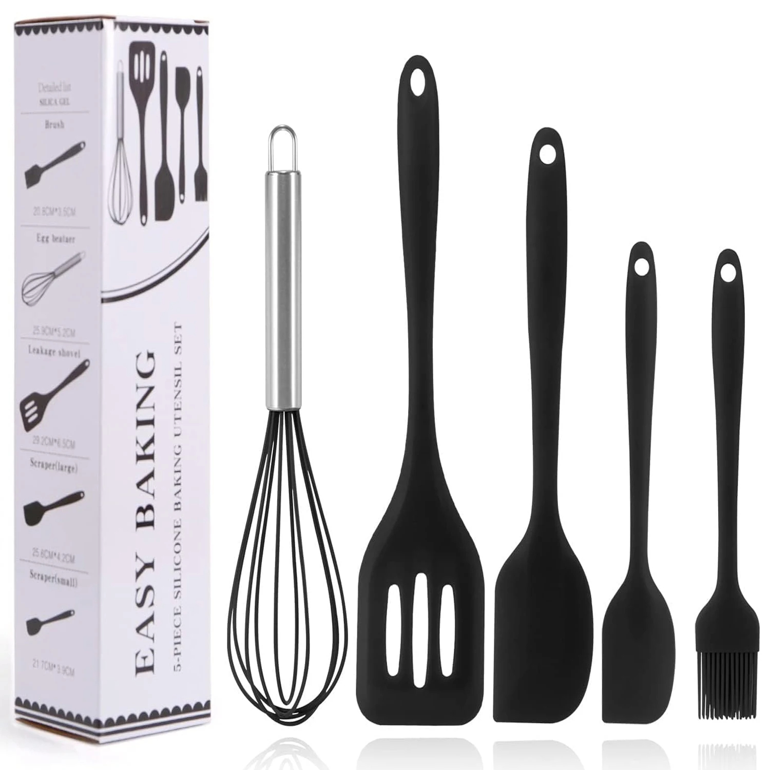 5PCS Set Silicone Spatula Oil  - Pastry Brush Silicone recension och pris