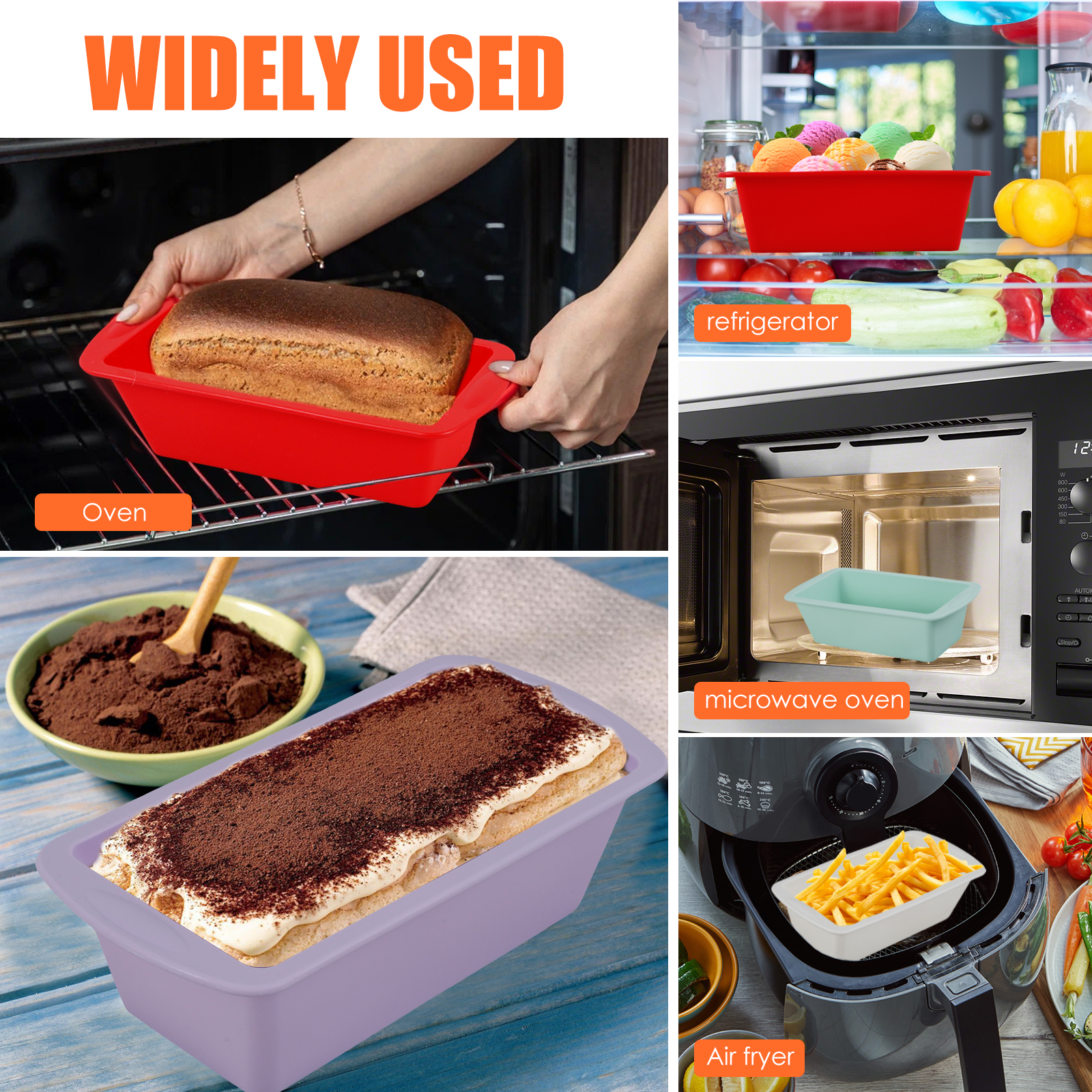 4Pcs Rectangular Silicone Brea - Springform Pan Set recension och pris