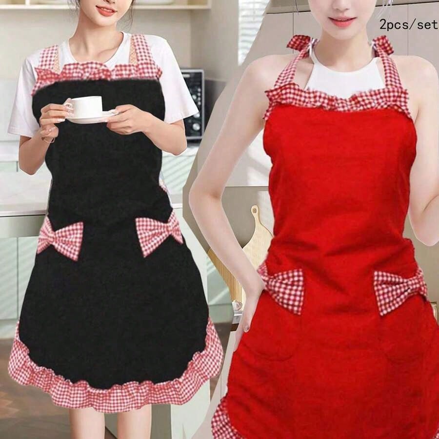 1pc Bow Apron, Cute Retro Apro - Kitchen Baking Essentials recension och pris