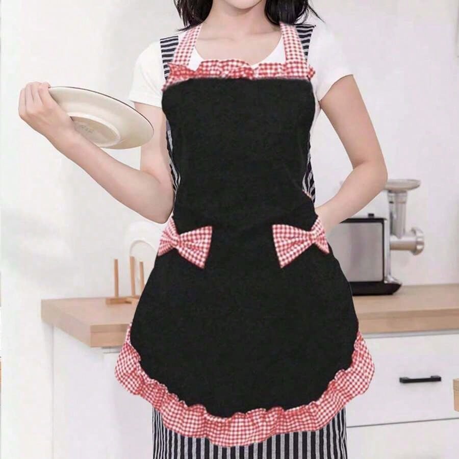 1pc Bow Apron, Cute Retro Apro - Kitchen Baking Essentials recension och pris