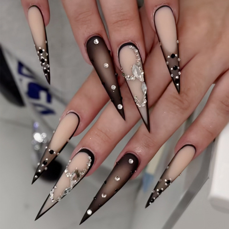 24pcs Long Stiletto False Nail - Decorating Tip Set recension och pris