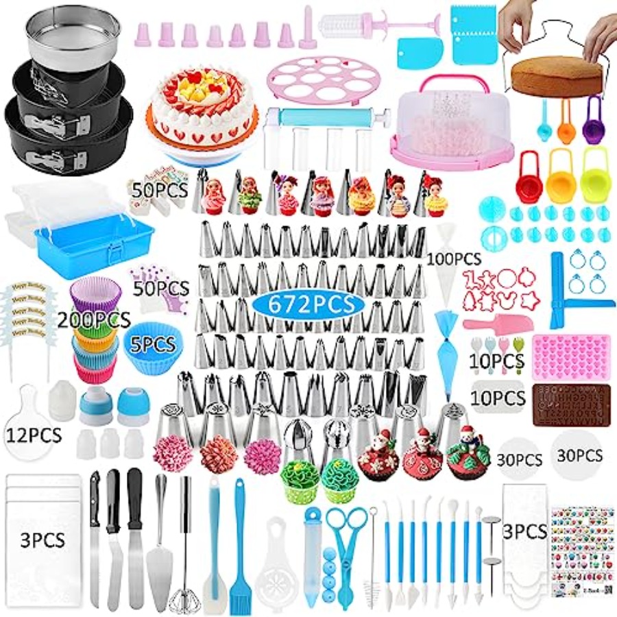 Cake Decorating Kit 672 Pcs Ca - Springform Pan Set recension och pris
