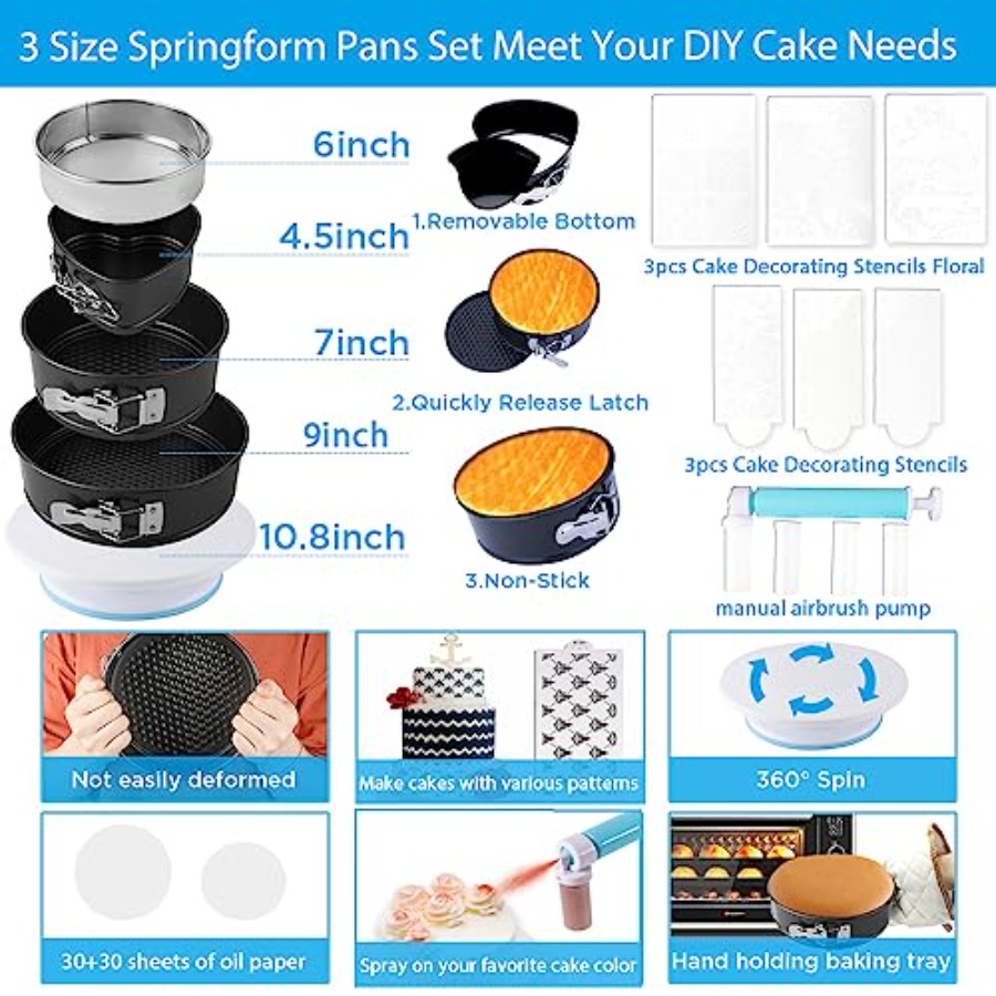 Cake Decorating Kit 672 Pcs Ca - Springform Pan Set recension och pris
