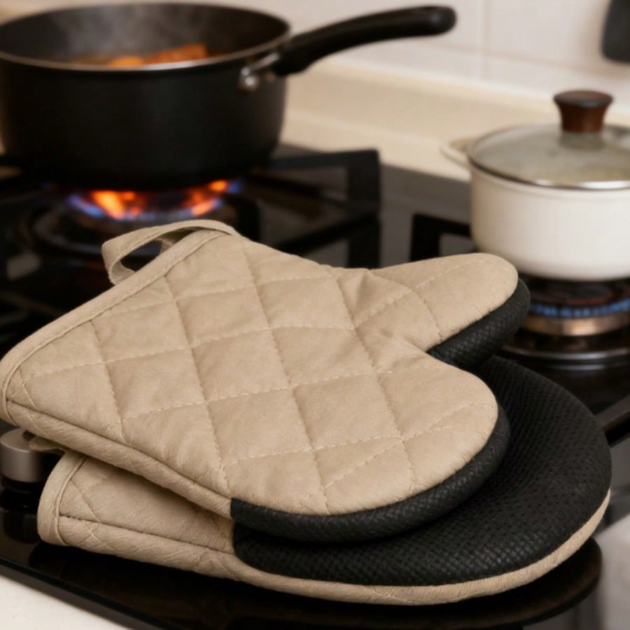1 Pair Short Oven Mitts, Heat  - Kitchen Baking Machine recension och pris