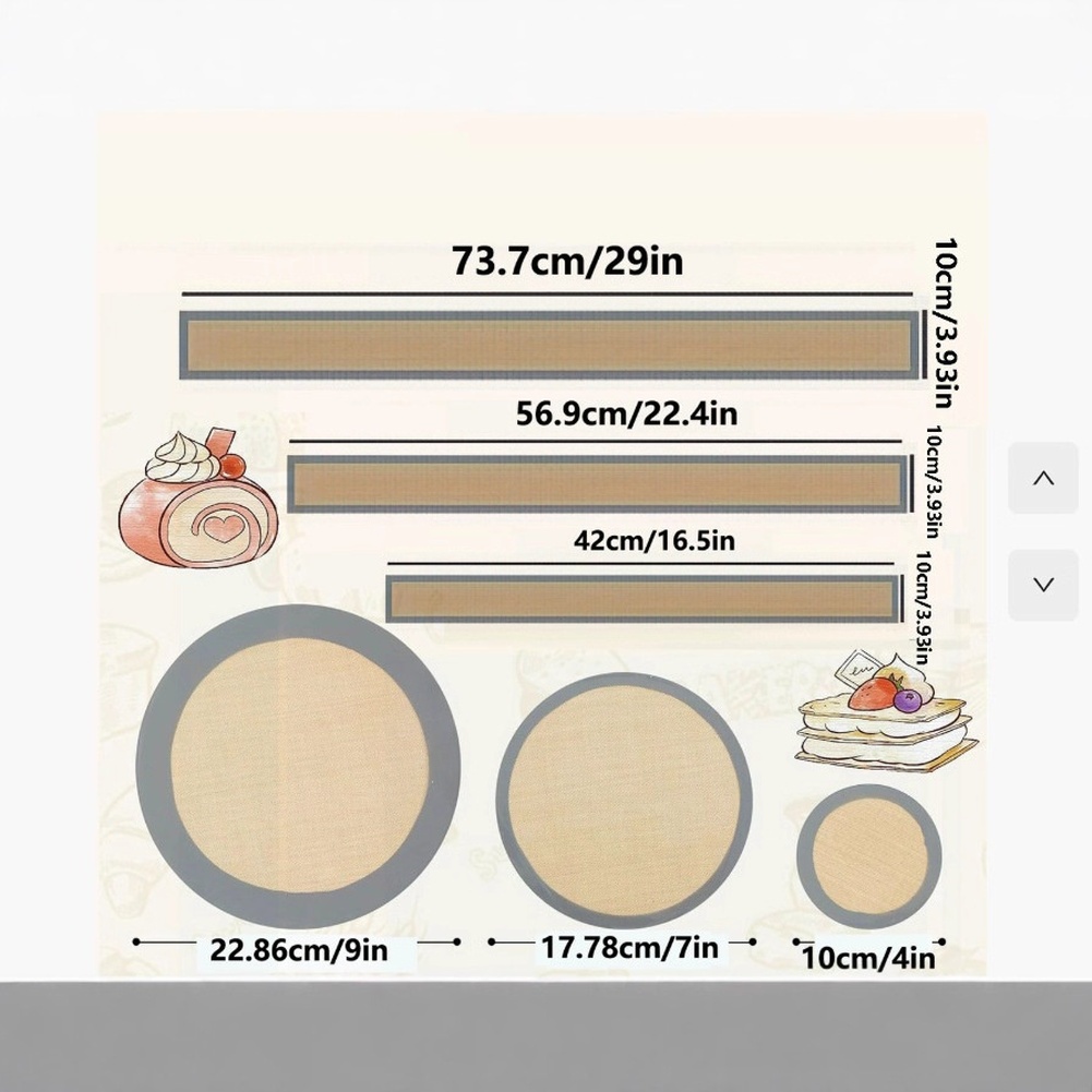 Silicone Baking Mats Non Glue  - Springform Pan Set recension och pris