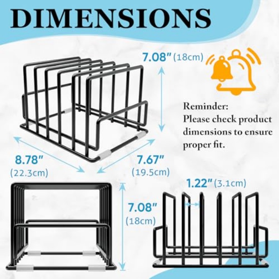 Cutting Board Organizer Rack w - Kitchen Cabinet Baking Organizer recension och pris