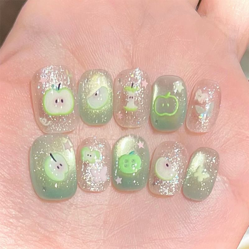 10pcs Handmade Cute Fake Nail  - Decorating Tip Set recension och pris
