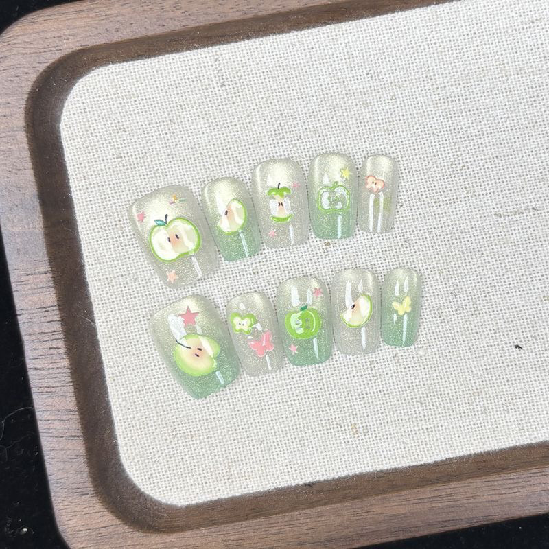 10pcs Handmade Cute Fake Nail  - Decorating Tip Set recension och pris