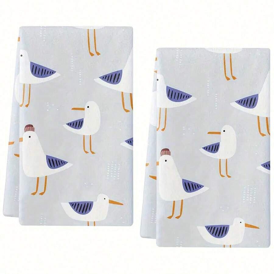 2pcs Set Seagull Printed Kitch - Kitchen Baking Machine recension och pris