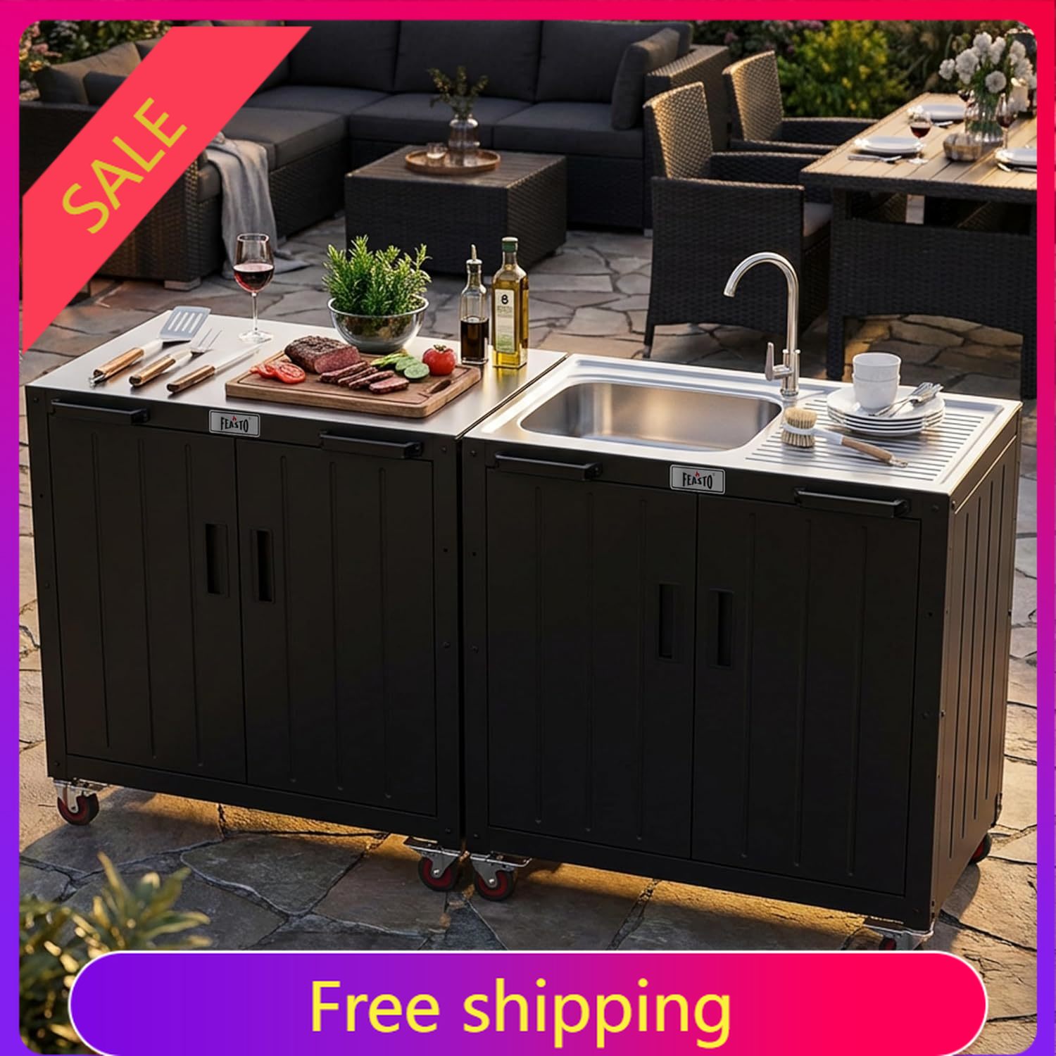 Outdoor Kitchen Island with St - Kitchen Q recension och pris