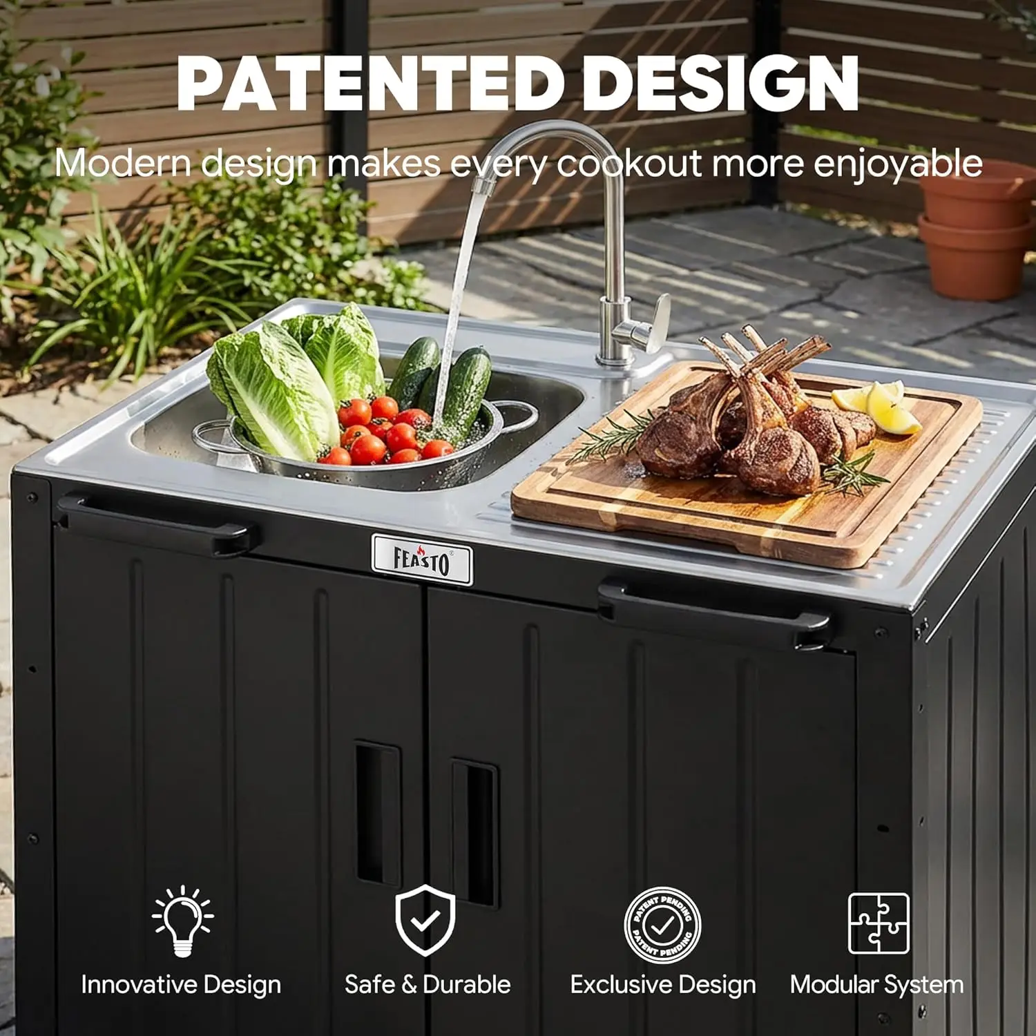 Outdoor Kitchen Island with St - Kitchen Q recension och pris