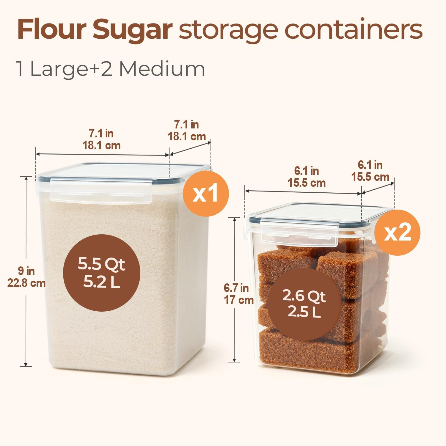 Airtight Food Storage Containe - Kitchen Baking Canisters recension och pris