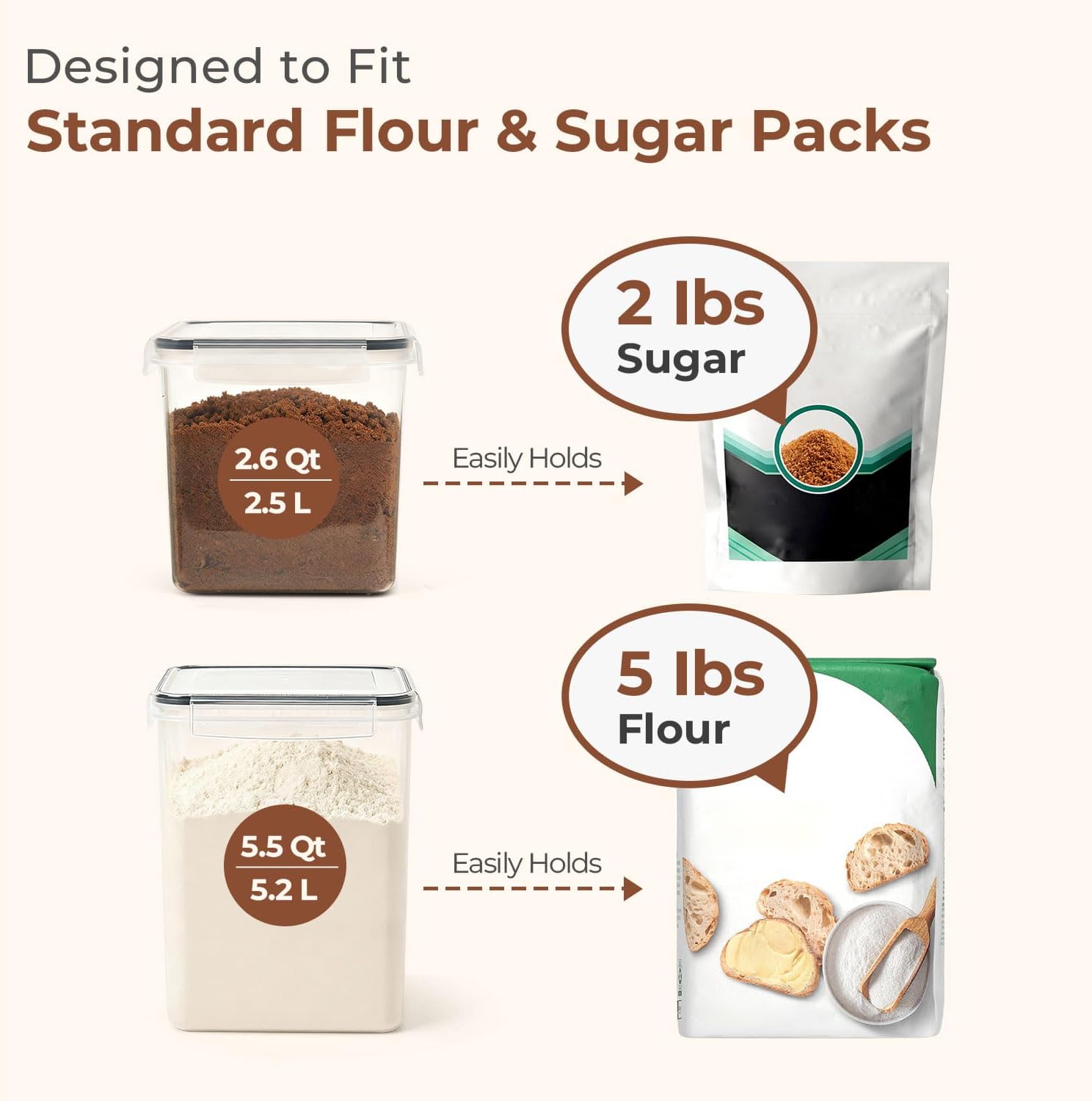 Airtight Food Storage Containe - Kitchen Baking Canisters recension och pris