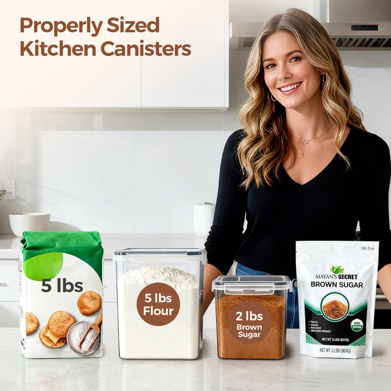 Airtight Food Storage Containe - Kitchen Baking Canisters recension och pris