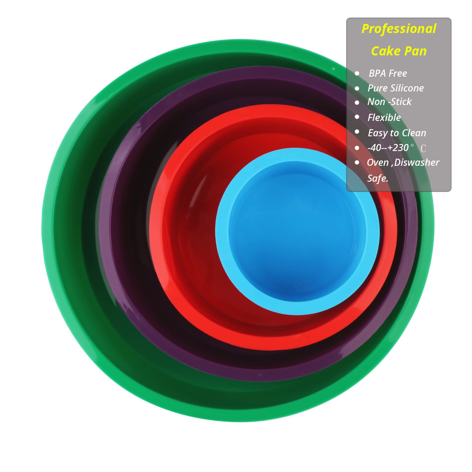 4 6 8 10inch Silicone Round Ca - Springform Pan Set recension och pris