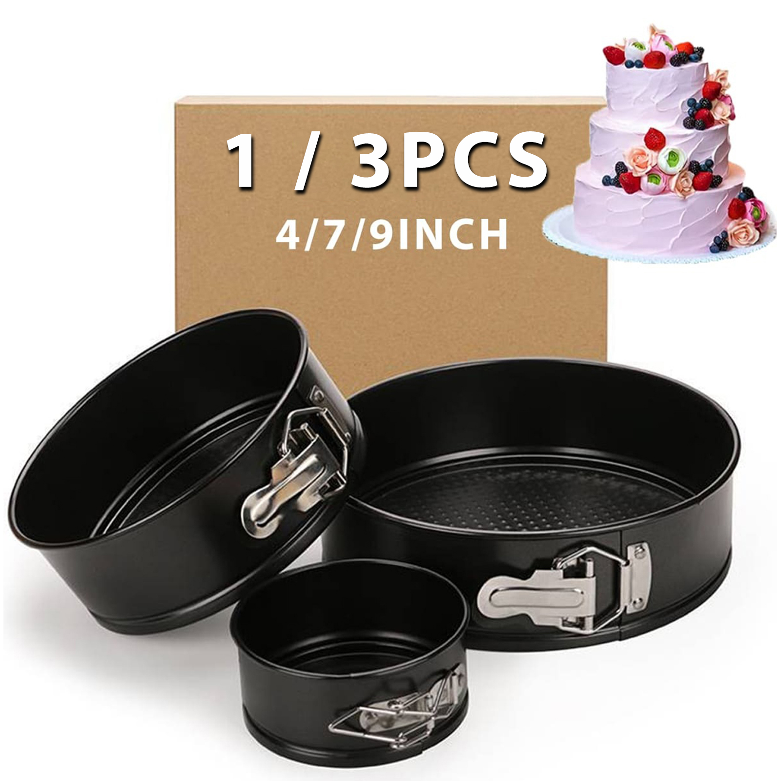 1PC, 3PCS Cake Pan Set, Round  - Springform Pan Set recension och pris