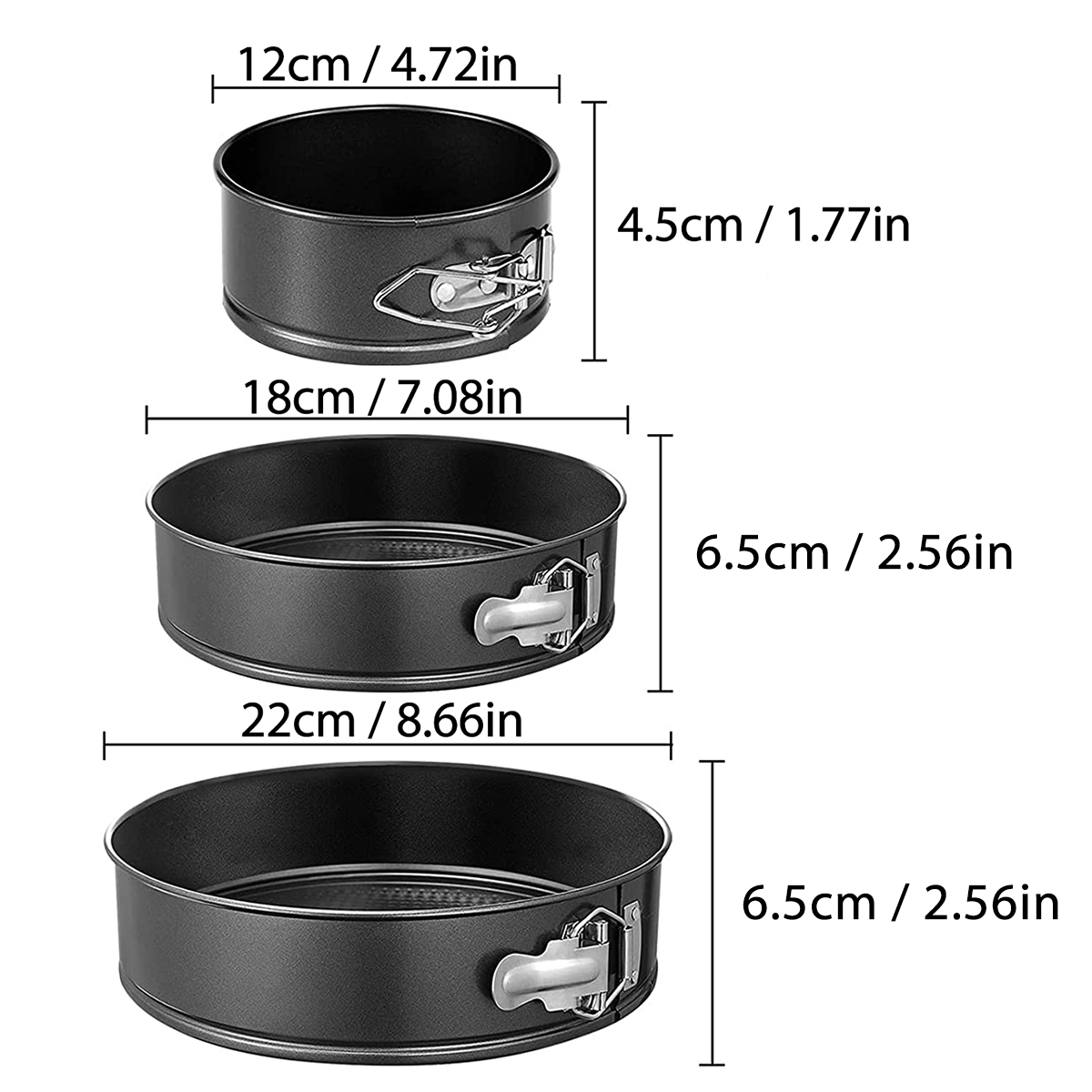 1PC, 3PCS Cake Pan Set, Round  - Springform Pan Set recension och pris