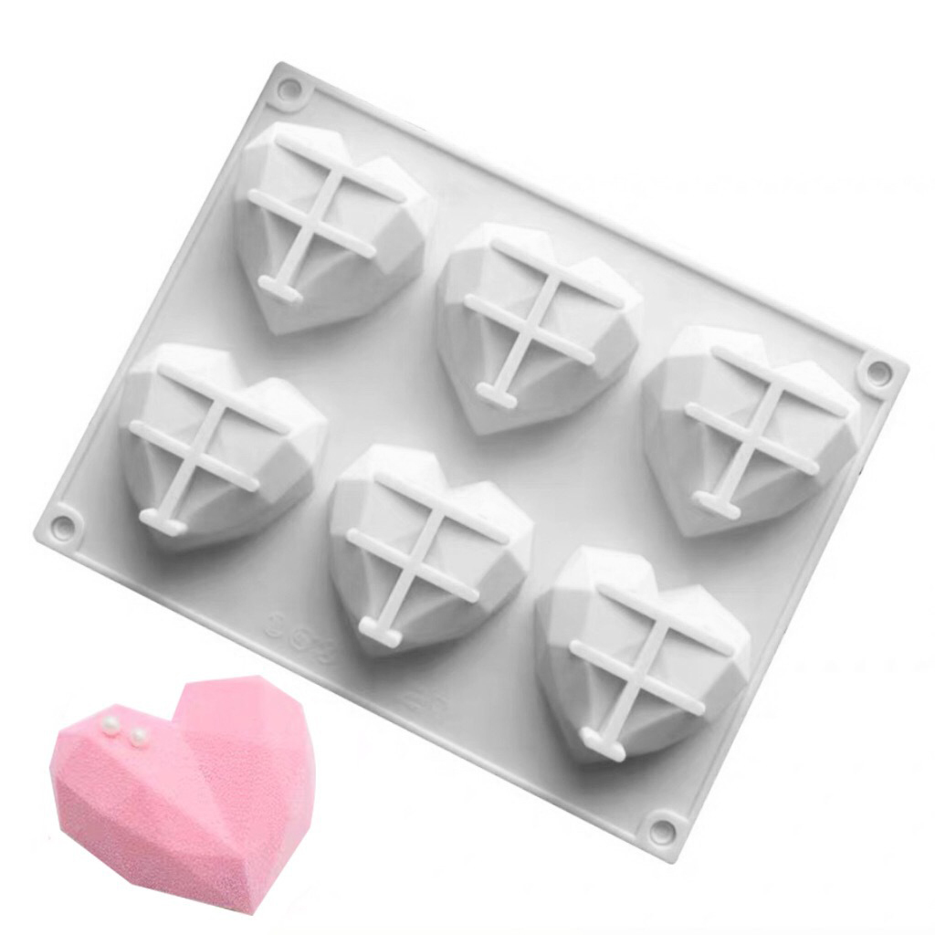 3D 6 Cavity Diamond Love Silic - Kitchen Baking Store recension och pris