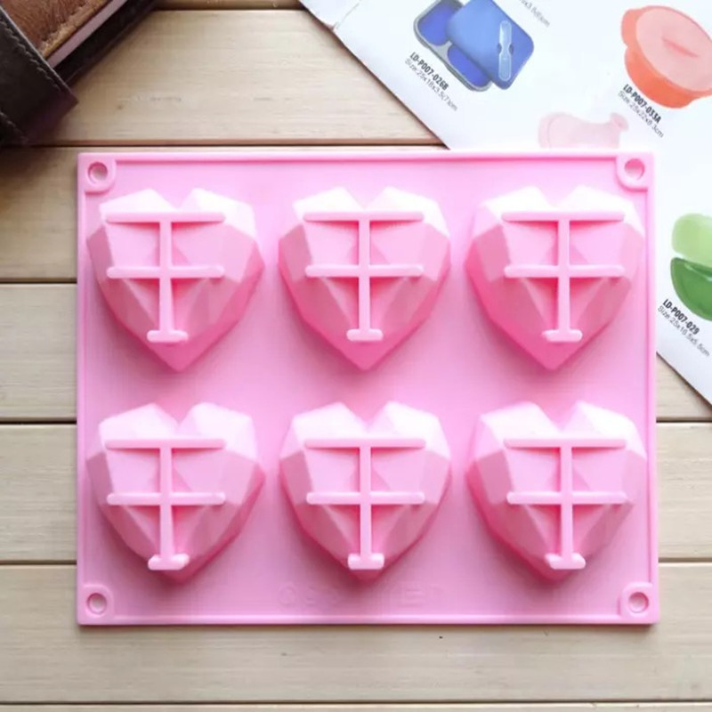 3D 6 Cavity Diamond Love Silic - Kitchen Baking Store recension och pris