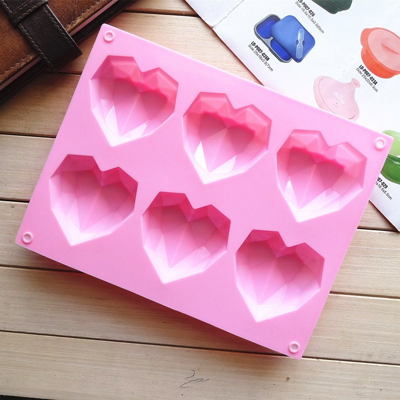 3D 6 Cavity Diamond Love Silic - Kitchen Baking Store recension och pris