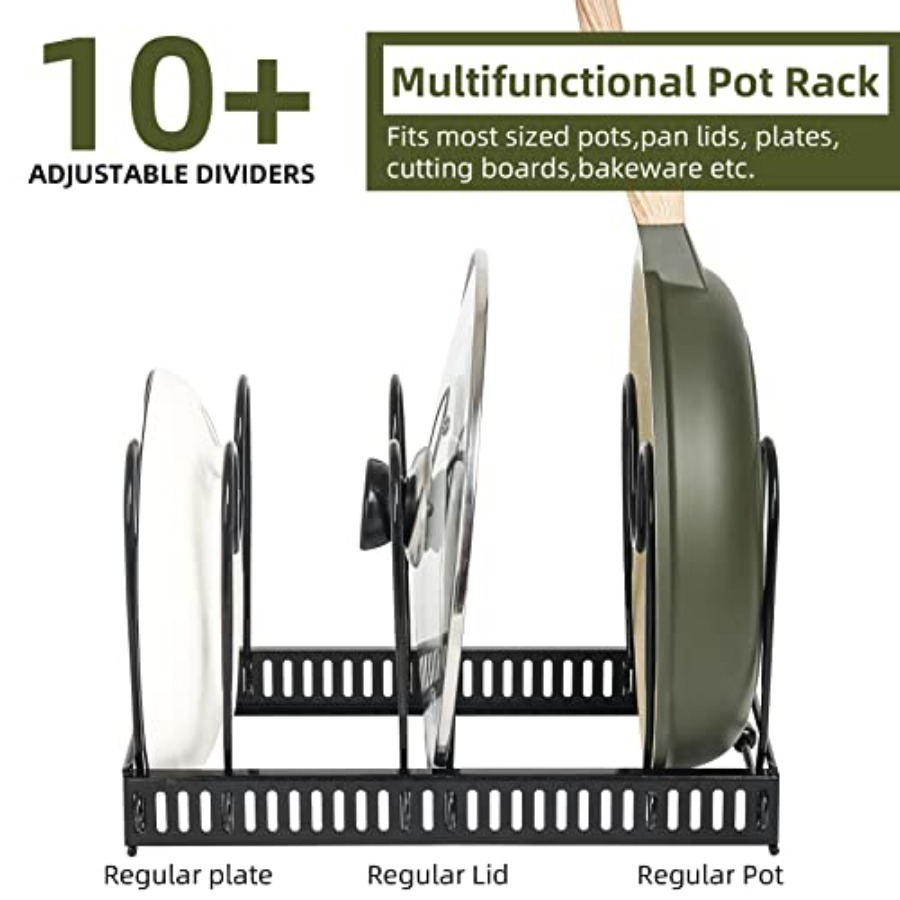 Pot Rack -Expandable Pan Organ - Kitchen Cabinet Baking Organizer recension och pris