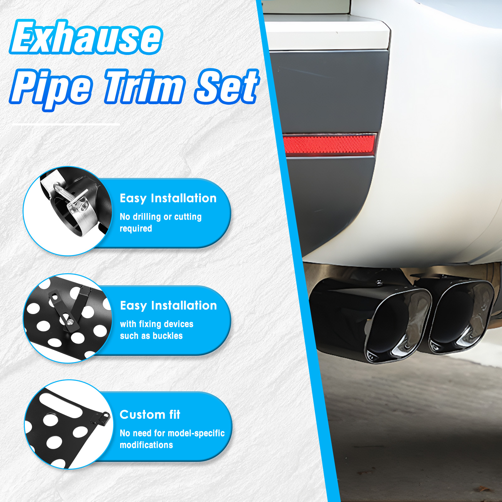Exhaust Pipe Trim Set Rear Exh - Decorating Tip Set recension och pris