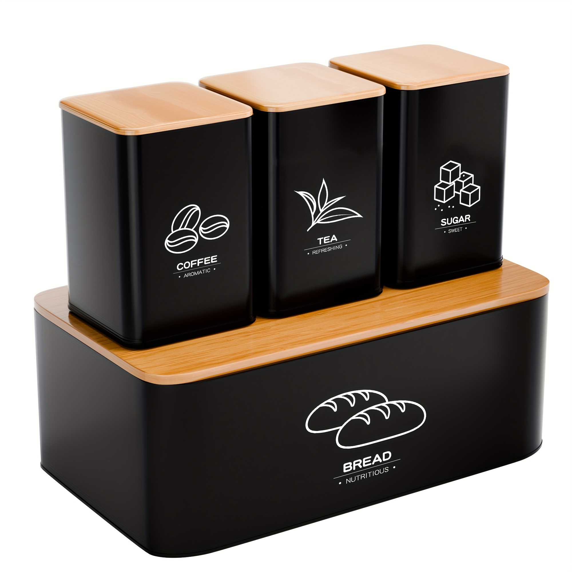 Metal Bread Box for Kitchen Co - Kitchen Baking Canisters recension och pris
