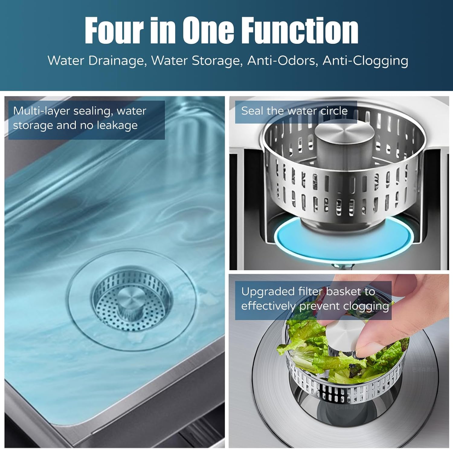 Kitchen Sink Drain Strainer, 4 - Kitchen Up recension och pris