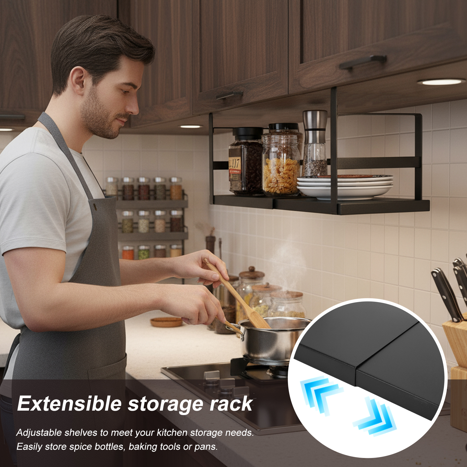 Expandable Cabinet Organizer S - Kitchen Cabinet Baking Organizer recension och pris