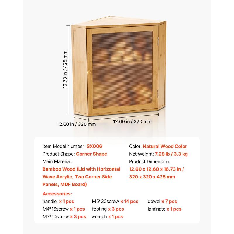 Corner Bread Box for Kitchen C - Kitchen Baking Corner recension och pris
