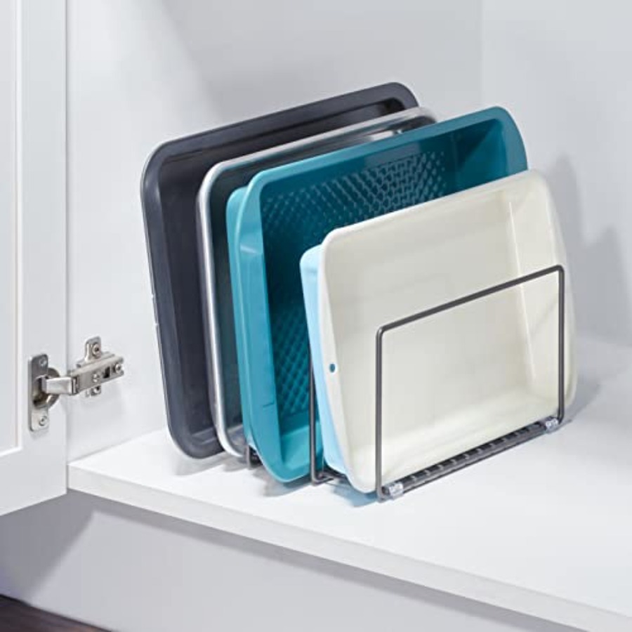 Metal Pan Organizer for Kitche - Kitchen Cabinet Baking Organizer recension och pris