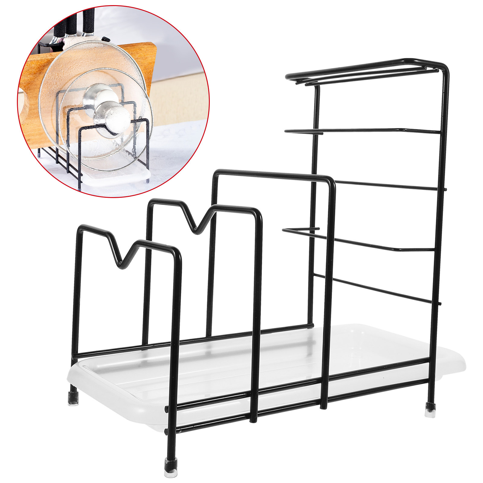 Pot Lid Rack Cutting Board Org - Kitchen Cabinet Baking Organizer recension och pris