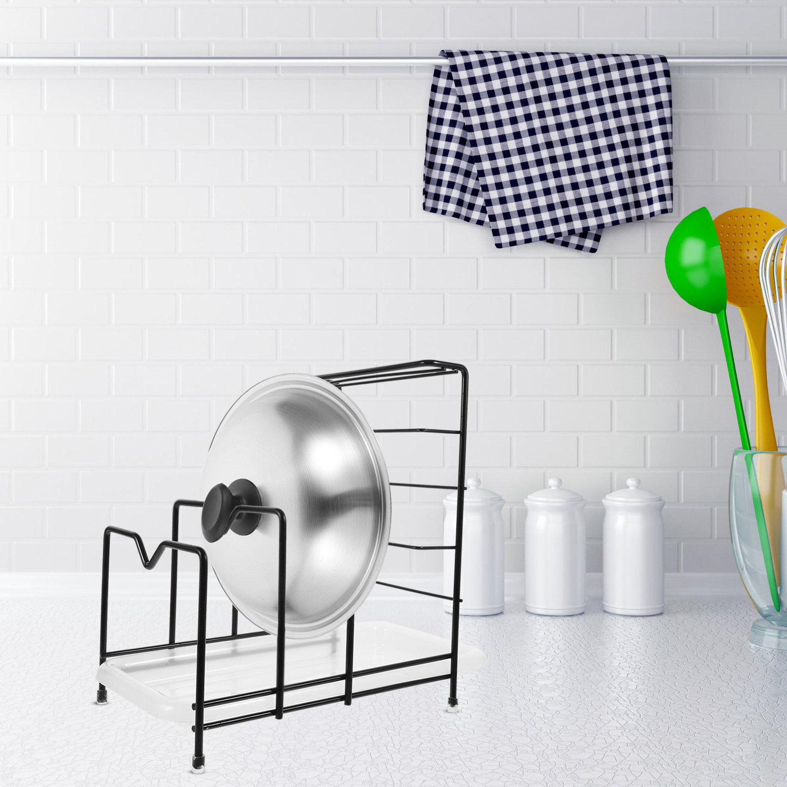 Pot Lid Rack Cutting Board Org - Kitchen Cabinet Baking Organizer recension och pris