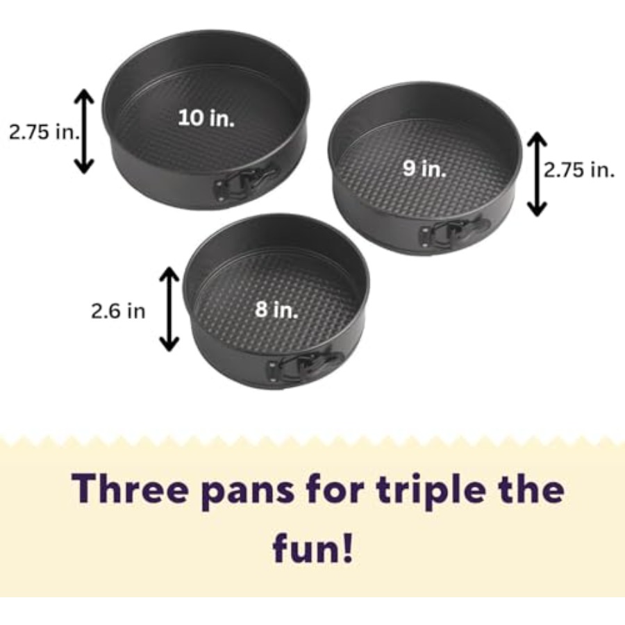 Gold Non-Stick 8, 9, 10 in Spr - Springform Pan Set recension och pris