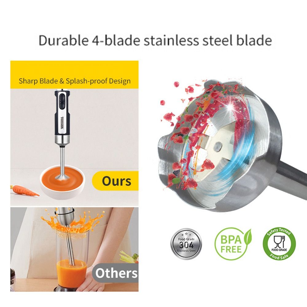 5 in 1 Hand Blender 400W 316 S - Kitchen Baking Blender recension och pris