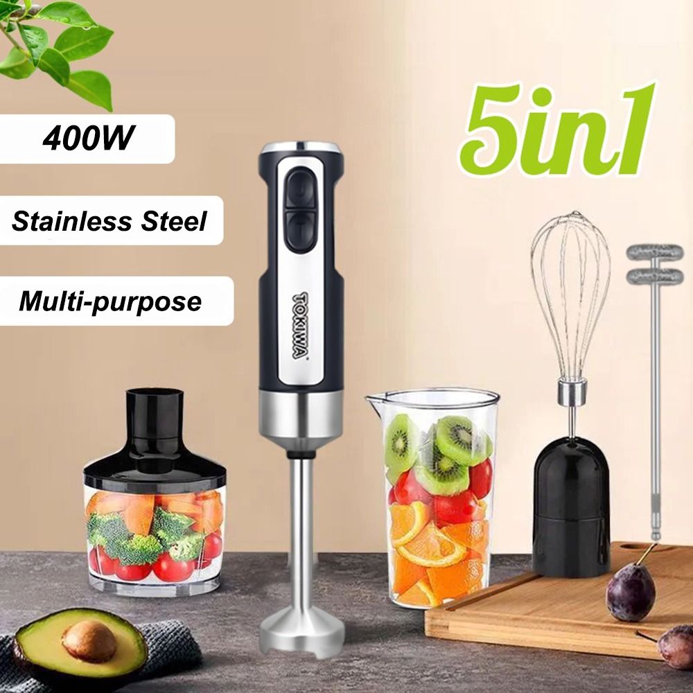 5 in 1 Hand Blender 400W 316 S - Kitchen Baking Blender recension och pris