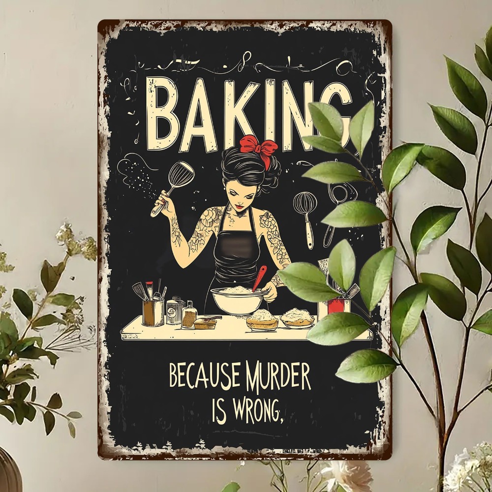 Vintage Metal Tin Sign Wall Ar - Kitchen Baking Corner recension och pris
