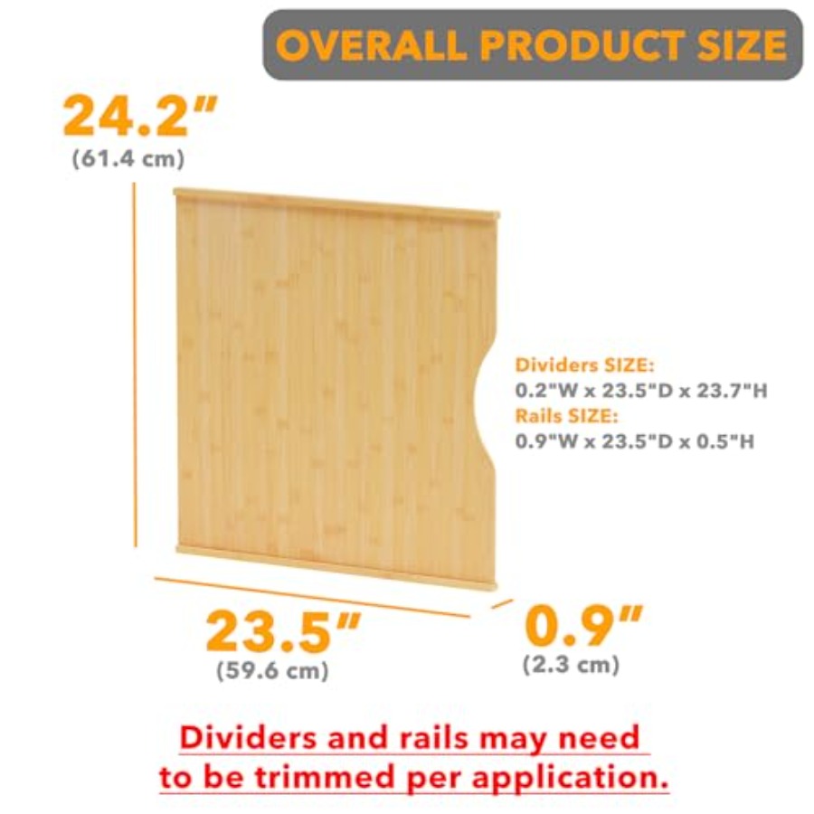 6 Pack Tray Dividers for Cabin - Kitchen Cabinet Baking Organizer recension och pris
