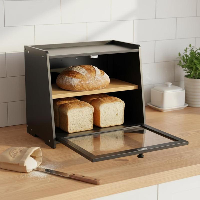 Double Layer Bread Box for Kit - Kitchen Baking Containers recension och pris