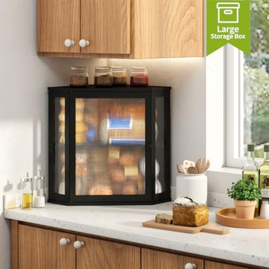 Corner Bread Box for Kitchen C - Kitchen Baking Corner recension och pris