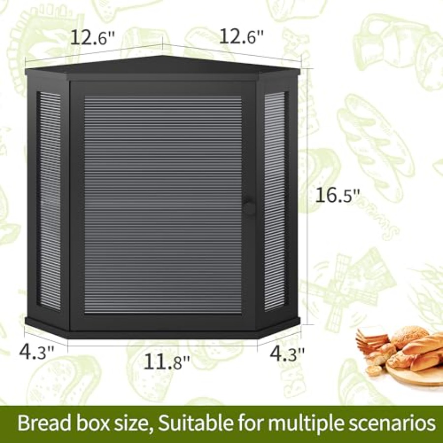 Corner Bread Box for Kitchen C - Kitchen Baking Corner recension och pris