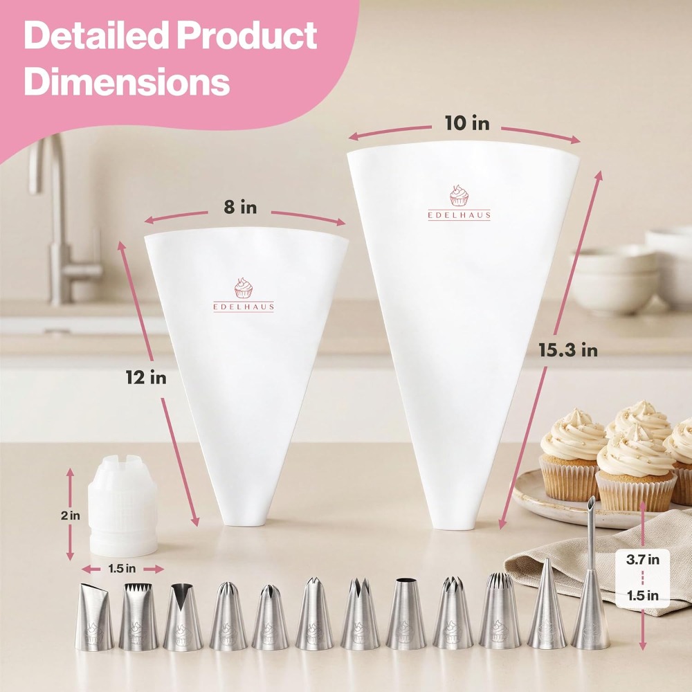 Piping Bags and Tips Set – Reu - Decorating Tip Set recension och pris