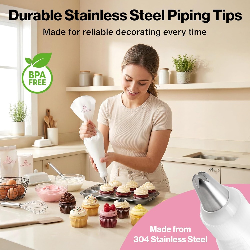 Piping Bags and Tips Set – Reu - Decorating Tip Set recension och pris